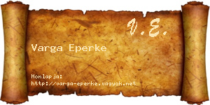 Varga Eperke névjegykártya